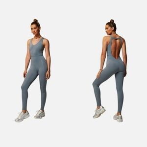 Fabletics Motion 365 One Piece Storm Cloud Jumpsuit
